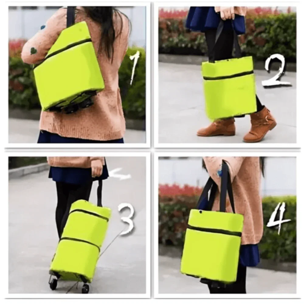 Collapsible Folding Cart Bag with Wheels