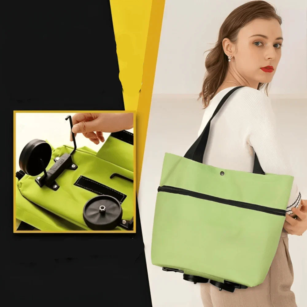 Collapsible Folding Cart Bag with Wheels