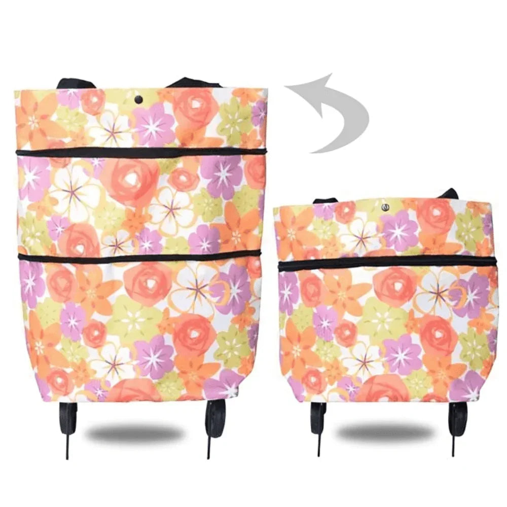 Collapsible Folding Cart Bag with Wheels