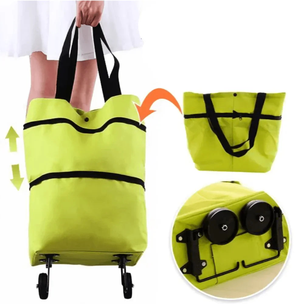 Collapsible Folding Cart Bag with Wheels - Luxivelle
