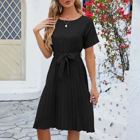 Emma | Mint Green Pleated Summer Dress for Women 2