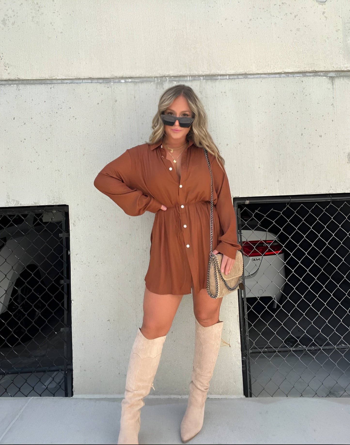 Ruby | Trendy satin romper dress