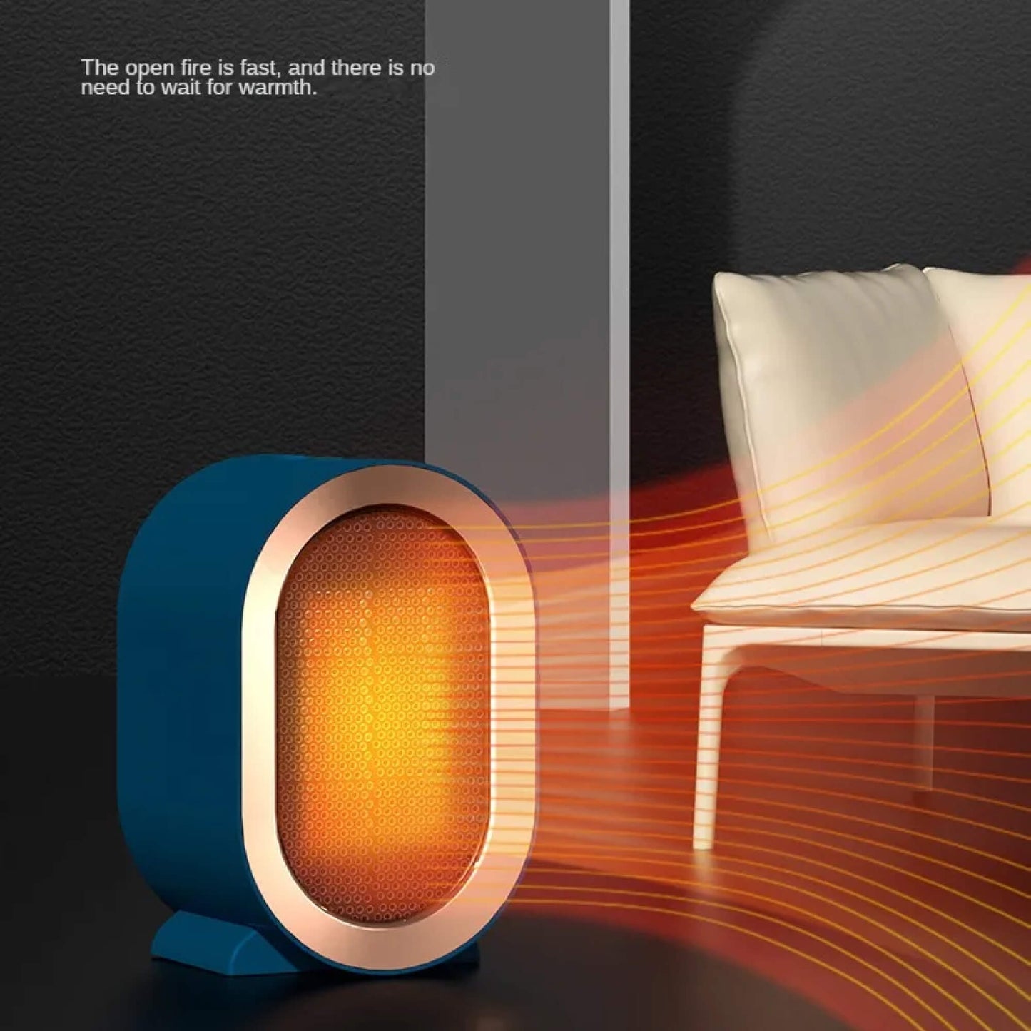 Compact Portable Electric Space Heater Low Wattage Energy Saver