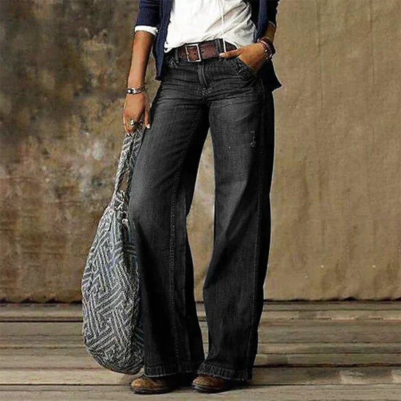 Comfortable Loose Fit Women's Straight Leg Pants - Luxivelle