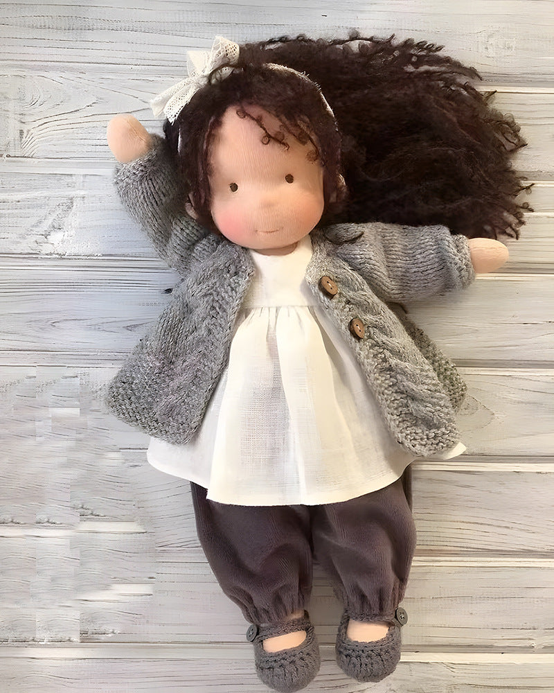 Artisan Wooden Doll for Kids Creative Play