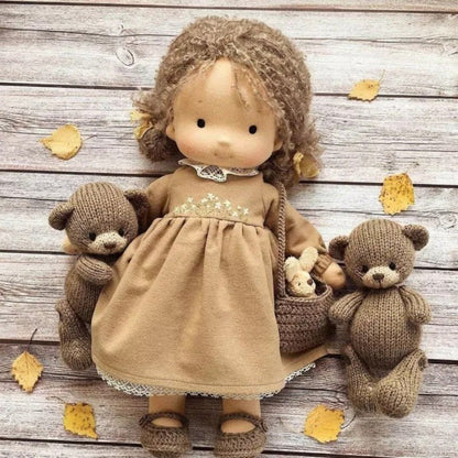 Artisan Wooden Doll for Kids Creative Play