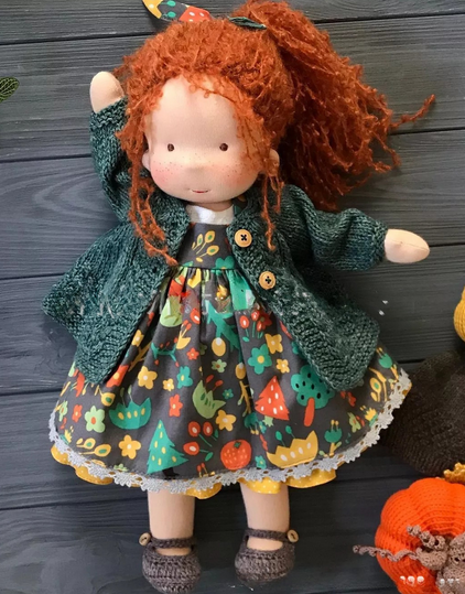 Artisan Wooden Doll for Kids Creative Play