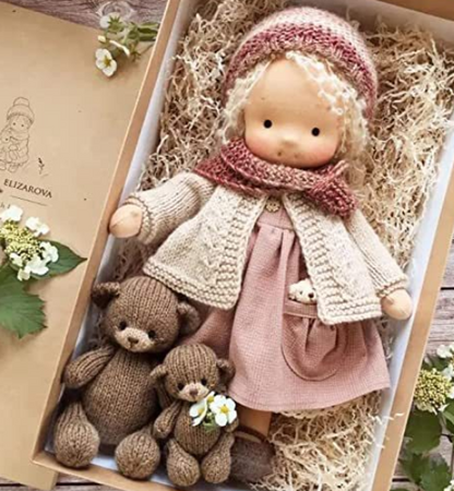 Artisan Wooden Doll for Kids Creative Play