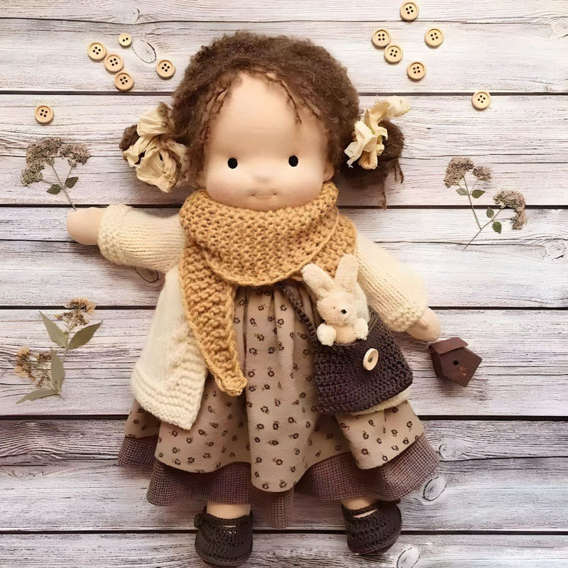 Artisan Wooden Doll for Kids Creative Play