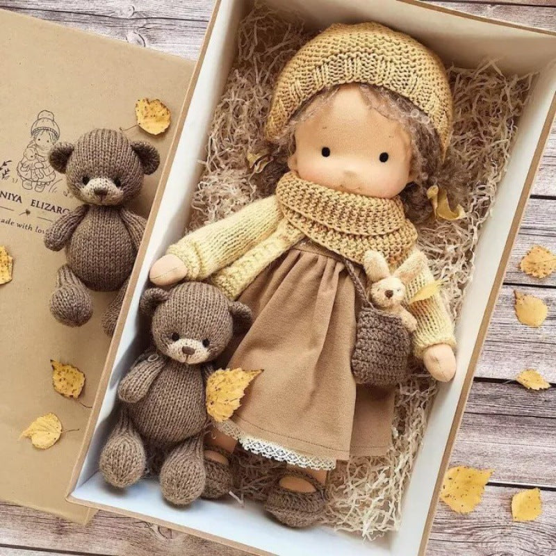 Artisan Wooden Doll for Kids Creative Play