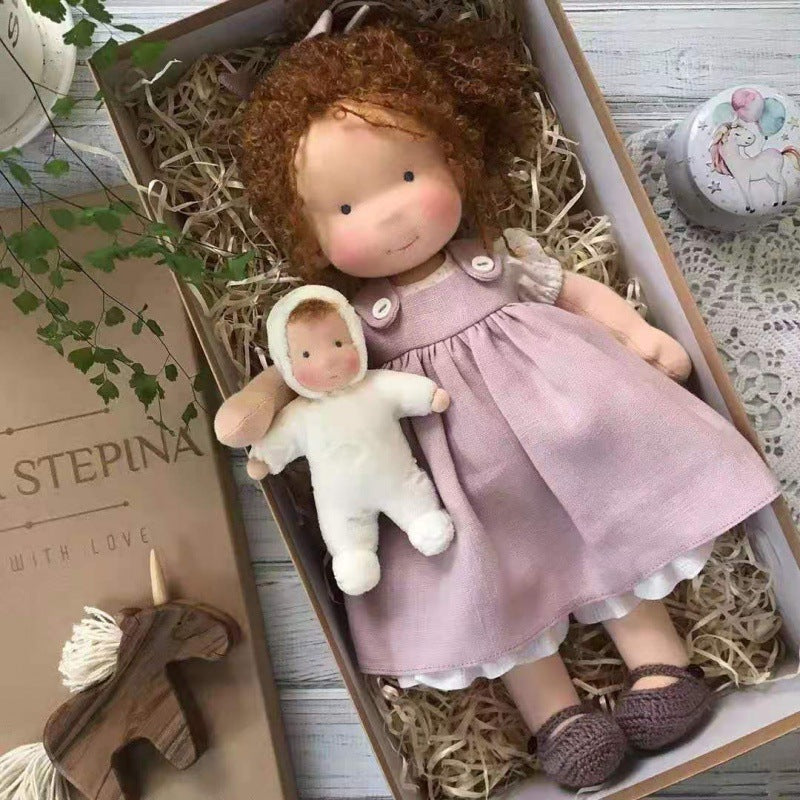 Artisan Wooden Doll for Kids Creative Play