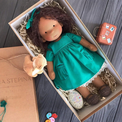 Artisan Wooden Doll for Kids Creative Play