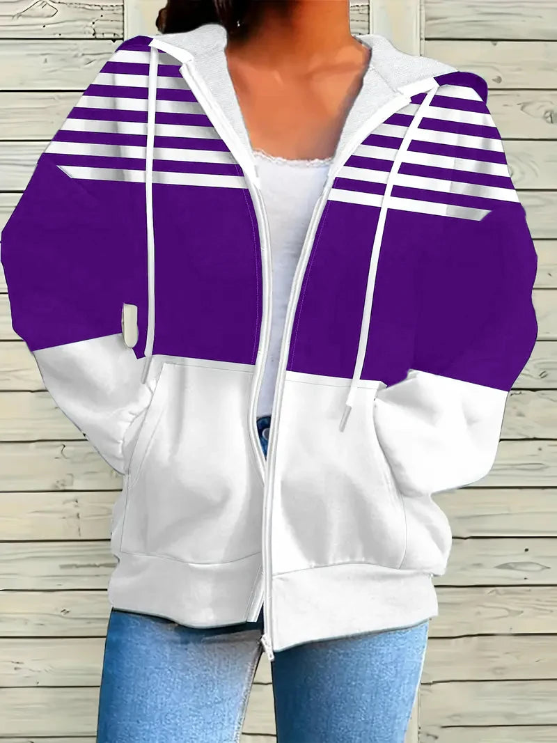 Stella | Fresh Stripes Casual Hoodie