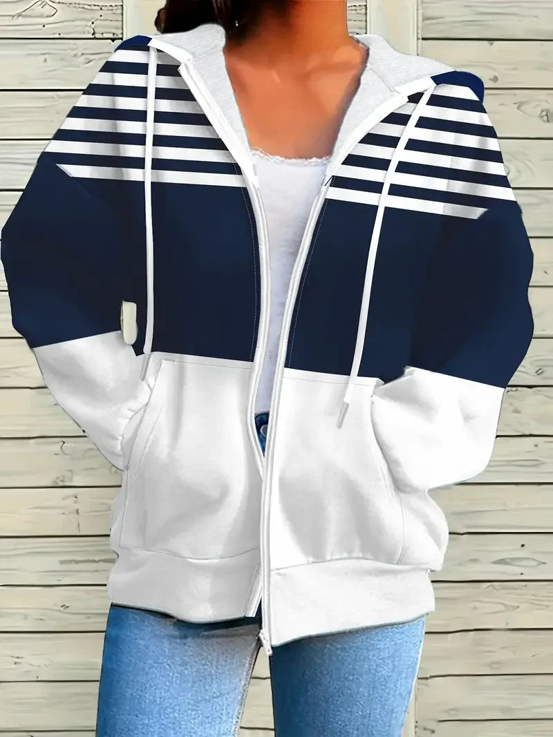 Stella | Fresh Stripes Casual Hoodie