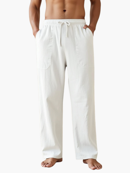 Men's Lightweight Khaki Summer Pants Comfortable Loose Fit - Luxivelle