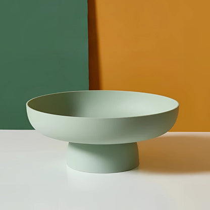 Classic Vintage Fruit Bowl with Leaf Pattern Ceramic Finish