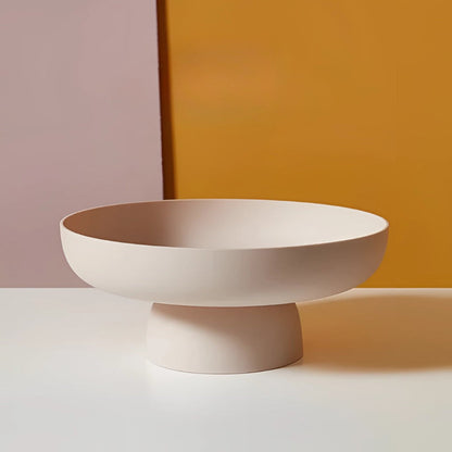 Classic Vintage Fruit Bowl with Leaf Pattern Ceramic Finish
