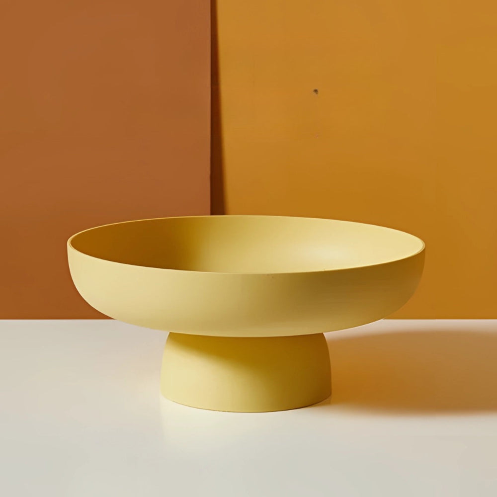 Classic Vintage Fruit Bowl with Leaf Pattern Ceramic Finish