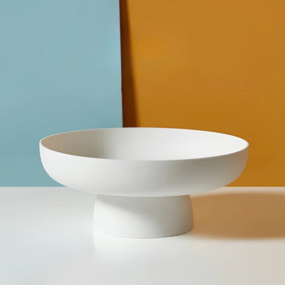 Classic Vintage Fruit Bowl with Leaf Pattern Ceramic Finish