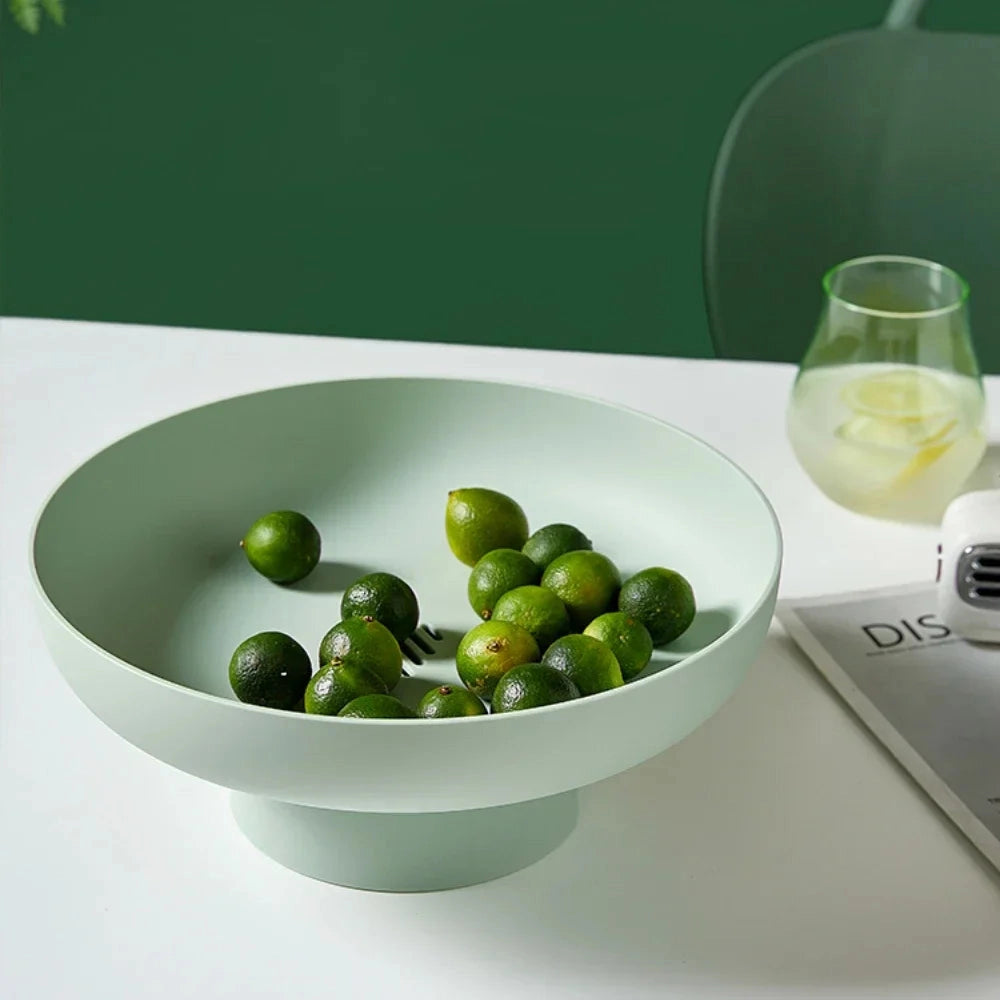 Classic Vintage Fruit Bowl with Leaf Pattern Ceramic Finish - Luxivelle