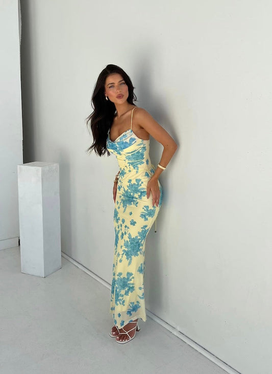 Beautiful Strapless Flower Long Dress - Luxivelle