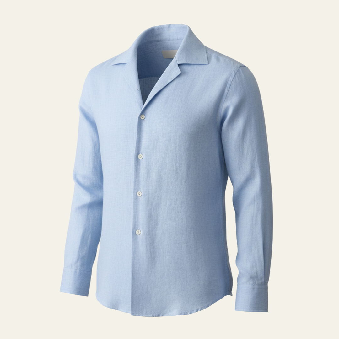 Relaxed Fit Men's Cotton Long Sleeve Dress Shirt - Luxivelle