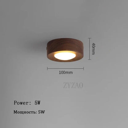 Warm Walnut LED Ceiling Spotlight Lamp