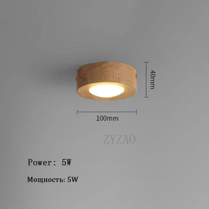 Warm Walnut LED Ceiling Spotlight Lamp