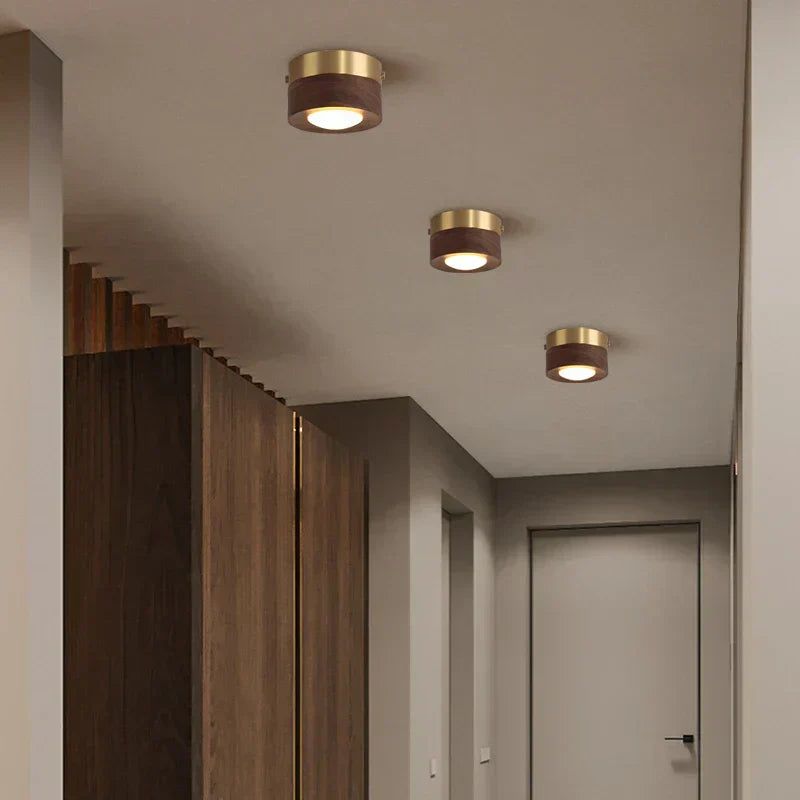 Warm Walnut LED Ceiling Spotlight Lamp