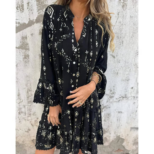 Chic Gold Midi Dress for Women Summer Wedding Guest - Luxivelle