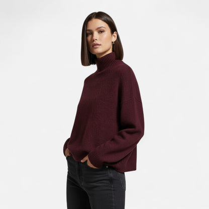 Women's Simple Crew Neck Pullover Sweater