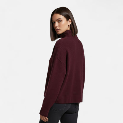 Women's Simple Crew Neck Pullover Sweater