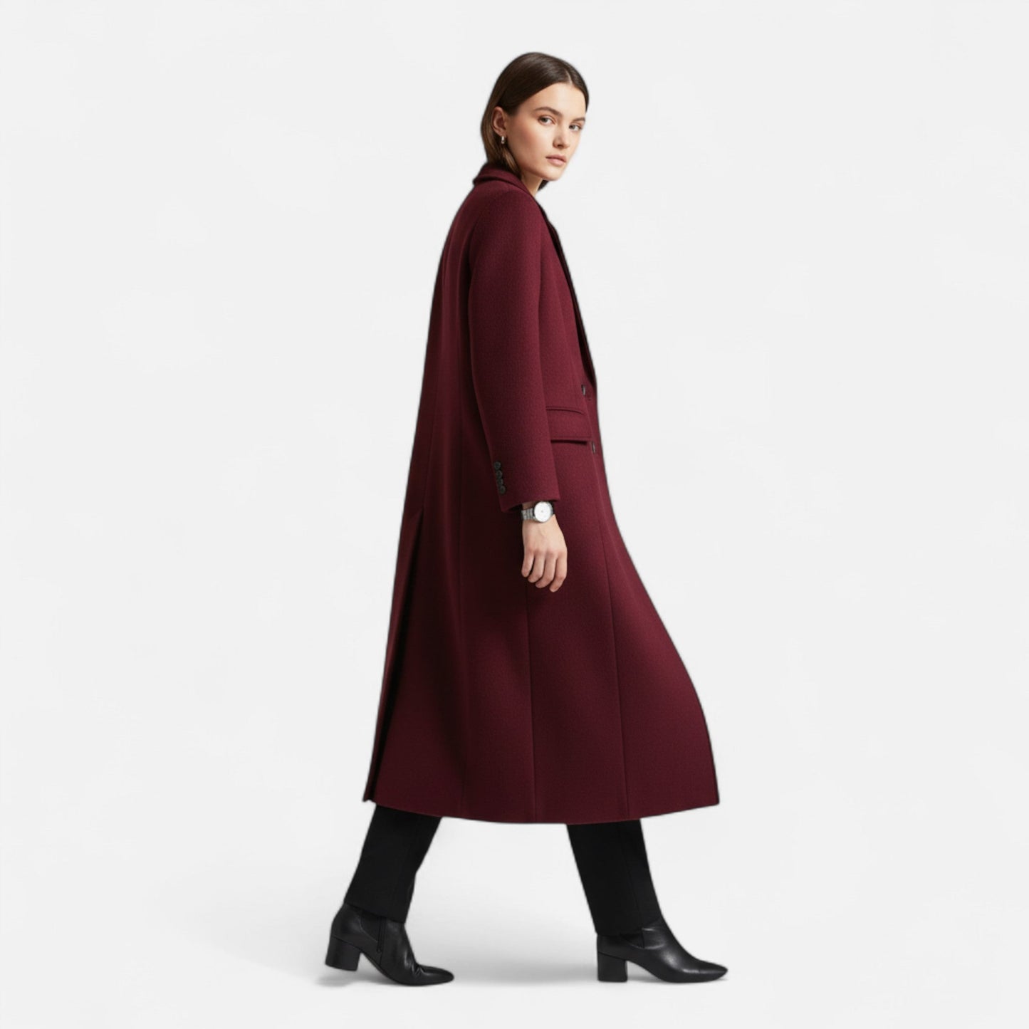 Classic Ladies Long Trench Coat