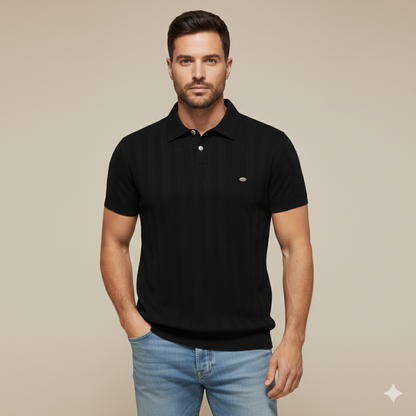 Traditional Vertical Stripe Mens Polo Shirt