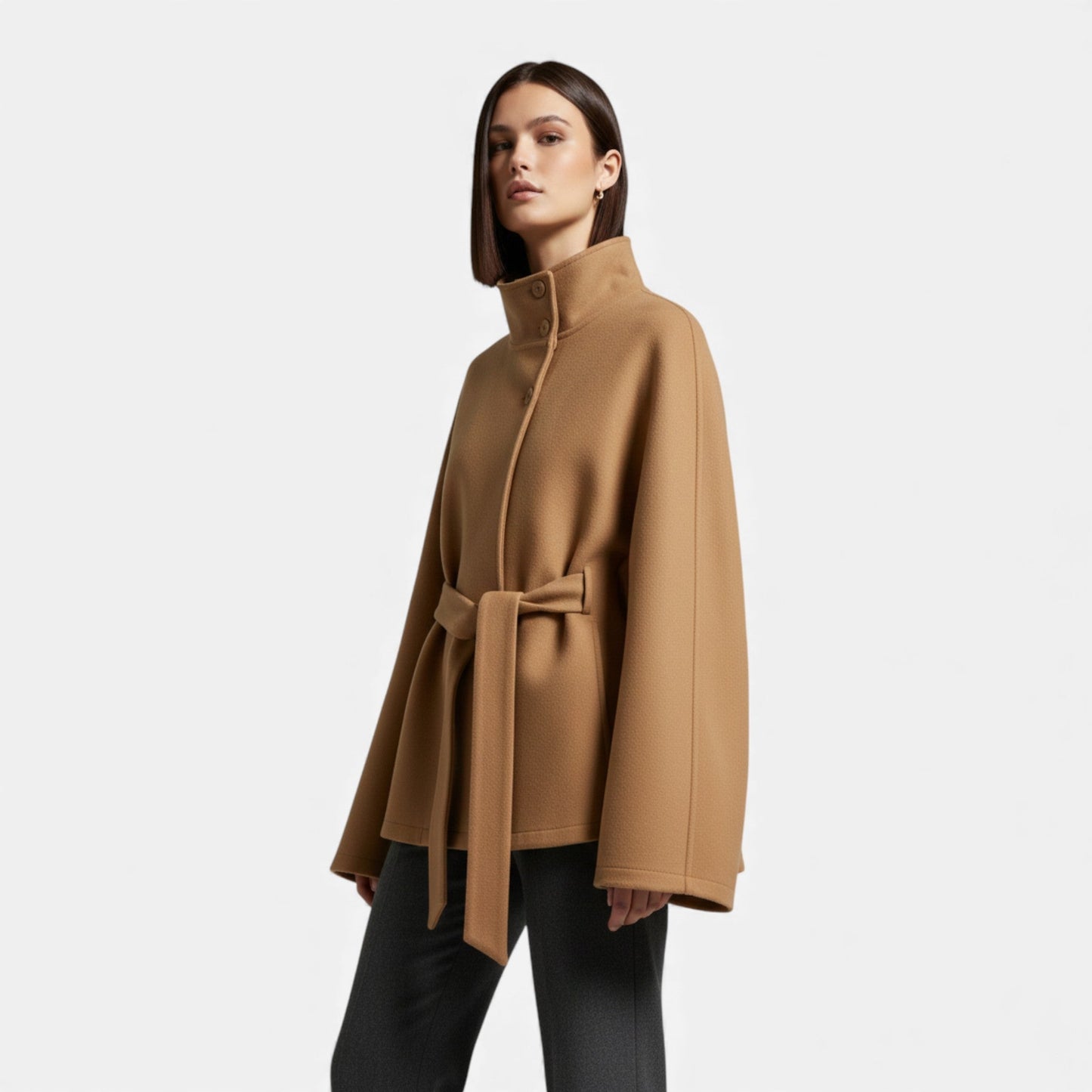 Ladies' Fitted Waist Trench Coat
