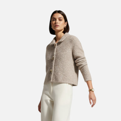 Ladies' Pretty Flower Knit Cardigan Sweater
