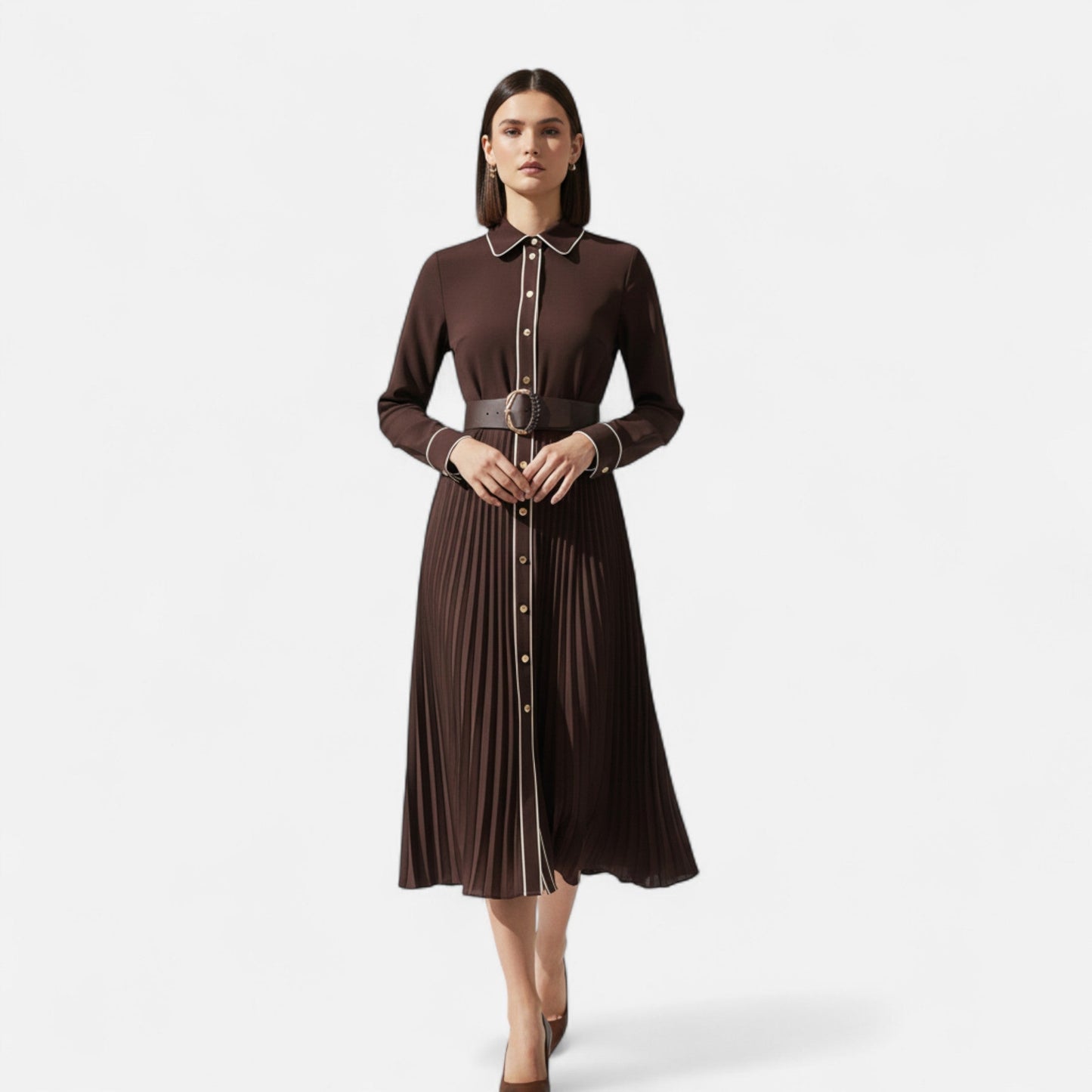 Elegant Ladies Semi Formal Midi Dress