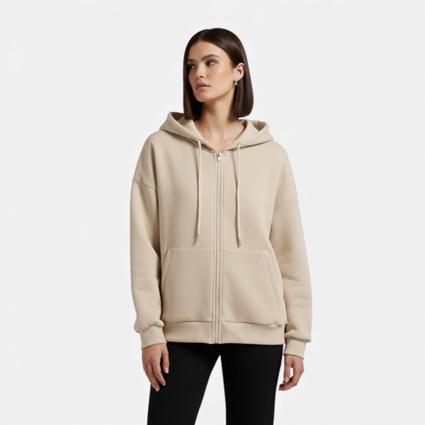 Cozy Women's Zip Up Winter Sweater Hoodie