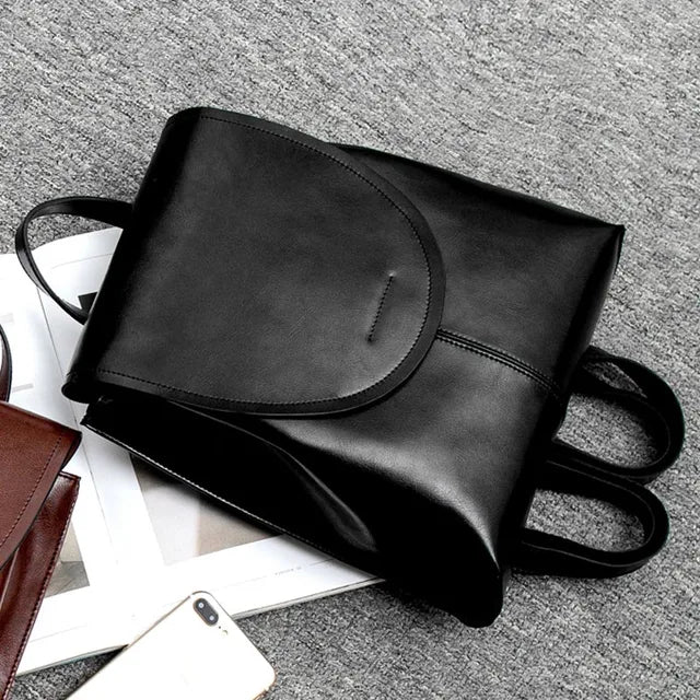 Fashionable Ladies Leather Backpack