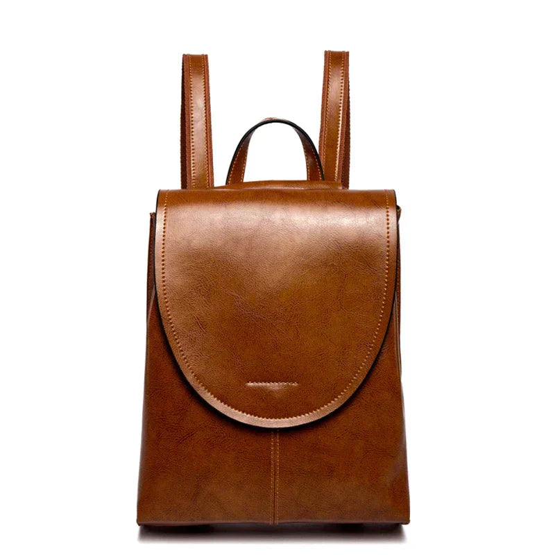 Fashionable Ladies Leather Backpack - Luxivelle
