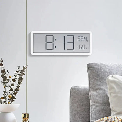 Smart LED Wall Clock with Temp and Humidity Display