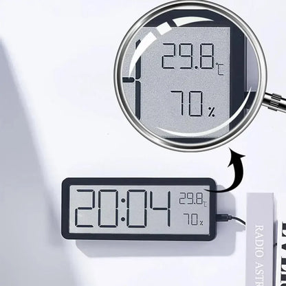 Smart LED Wall Clock with Temp and Humidity Display