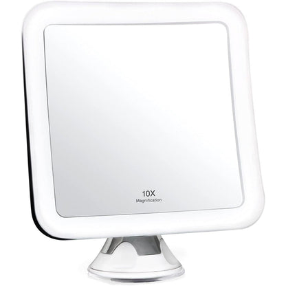 Compact LED Travel Makeup Mirror with Suction Cup - Luxivelle
