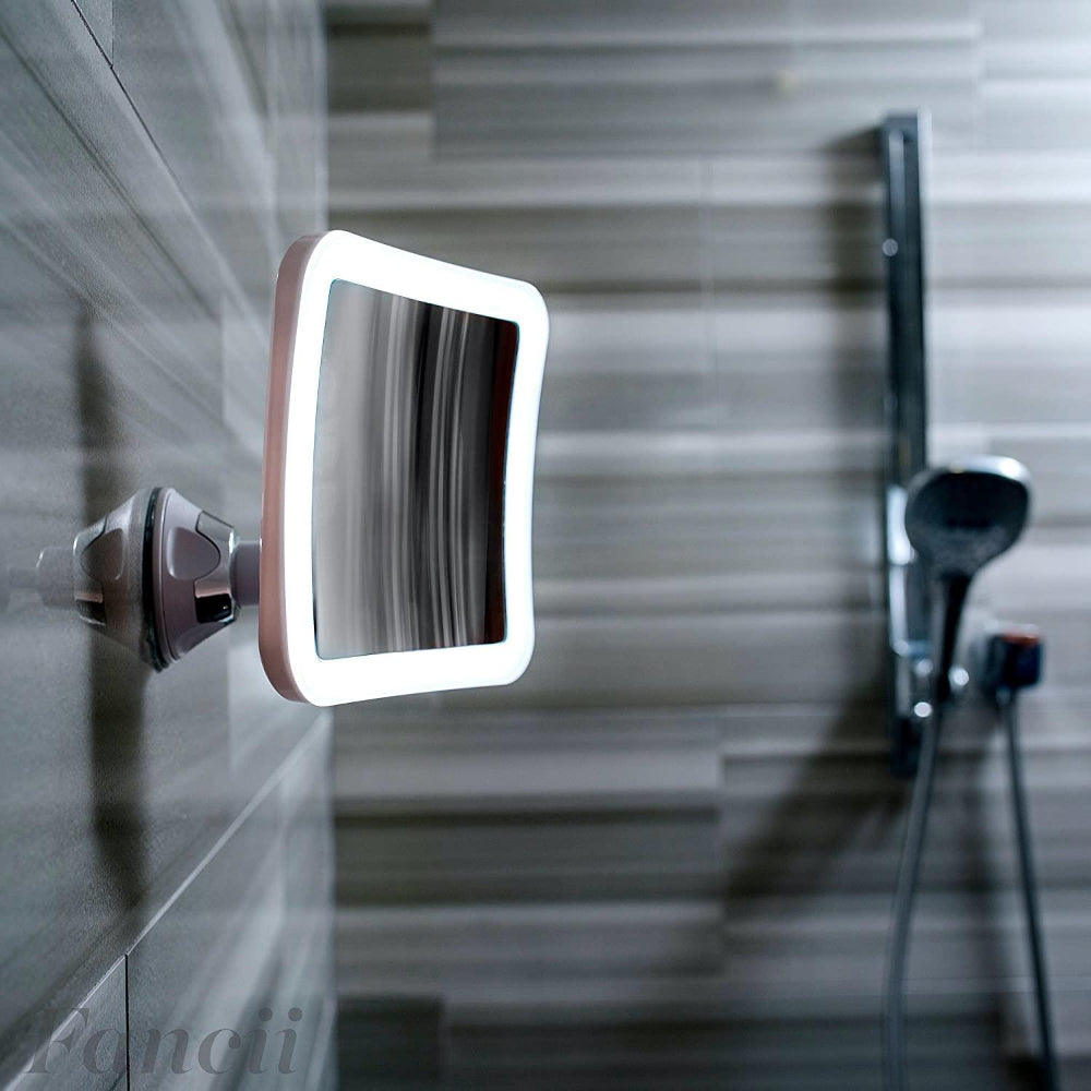 Compact LED Travel Makeup Mirror with Suction Cup