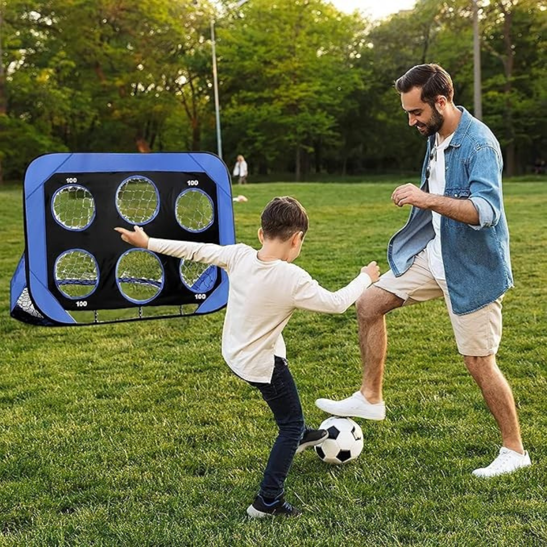 Portable Kids Soccer Goal Set – Foldable Football Net - Luxivelle