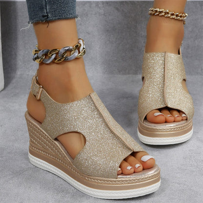 Sparkly High Heel Summer Sandals