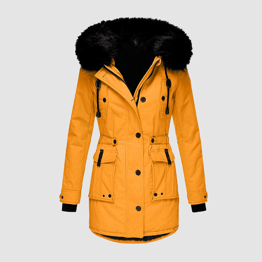 Warm Quilted Parka Coat for Ladies