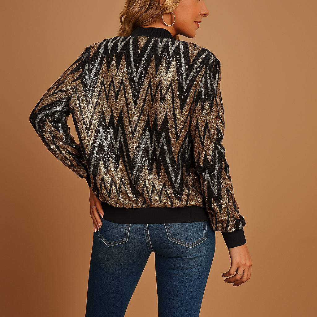 Luxury Metallic Women's Coat