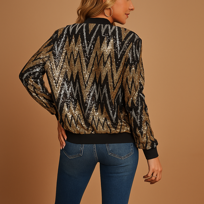 Luxury Metallic Women's Coat