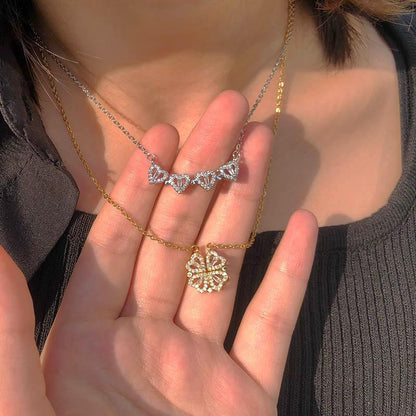 Lucky Green Clover Pendant Necklace
